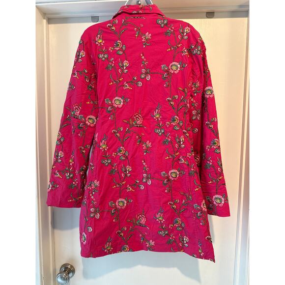 Embroidered Papparazzi by Biz Hot Pink Lined 4 Button Jacket VGUC - Picture 2 of 7